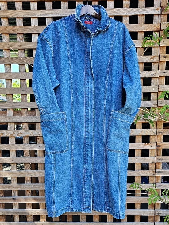 Esprit Jackets & Blazers - Vintage Esprit Mid-Blue Denim Trench Coat
